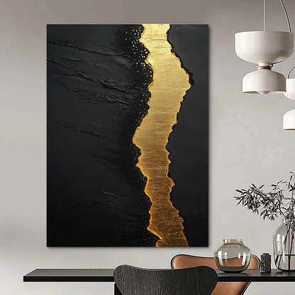 Black and Gold Abstract for Luxury Hotel Lobby & Sophisticated Home Office STSC304