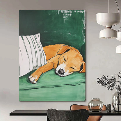 Sleeping Dog for Cozy Family Room & Pet - Lover’s Bedroom STSC1188