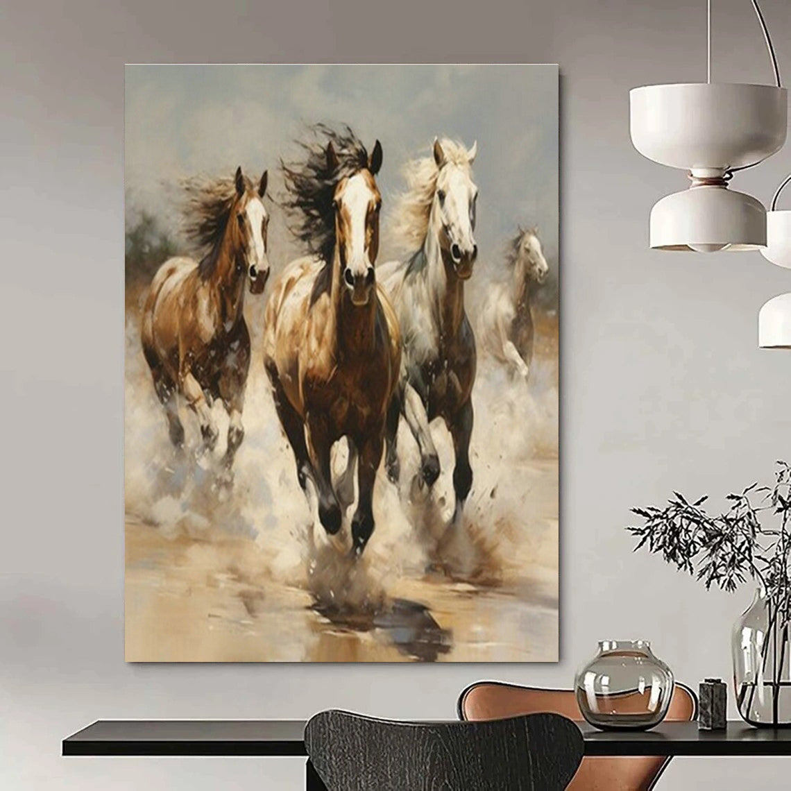 Galloping Horses Art for Equestrian - Inspired Living Room & Adventure - Lover’s Den DLZ1544