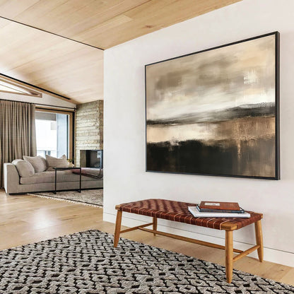 Brown - Toned Abstract Landscape Art for Rustic Lodge & Earth - Toned Bedroom SC067
