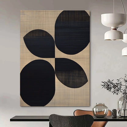 Black and Beige Geometric Abstract for Modern Studio & Contemporary Café STSC312