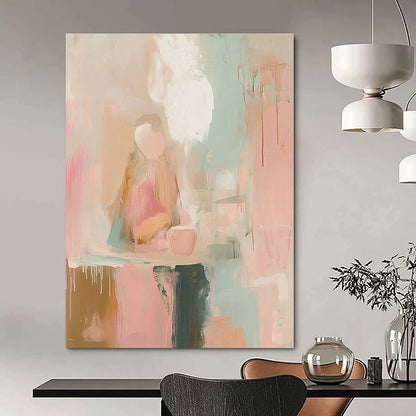 Soft Pastel Still Life Abstract for Feminine - Inspired Bedroom & Cozy Tea Room STSC805