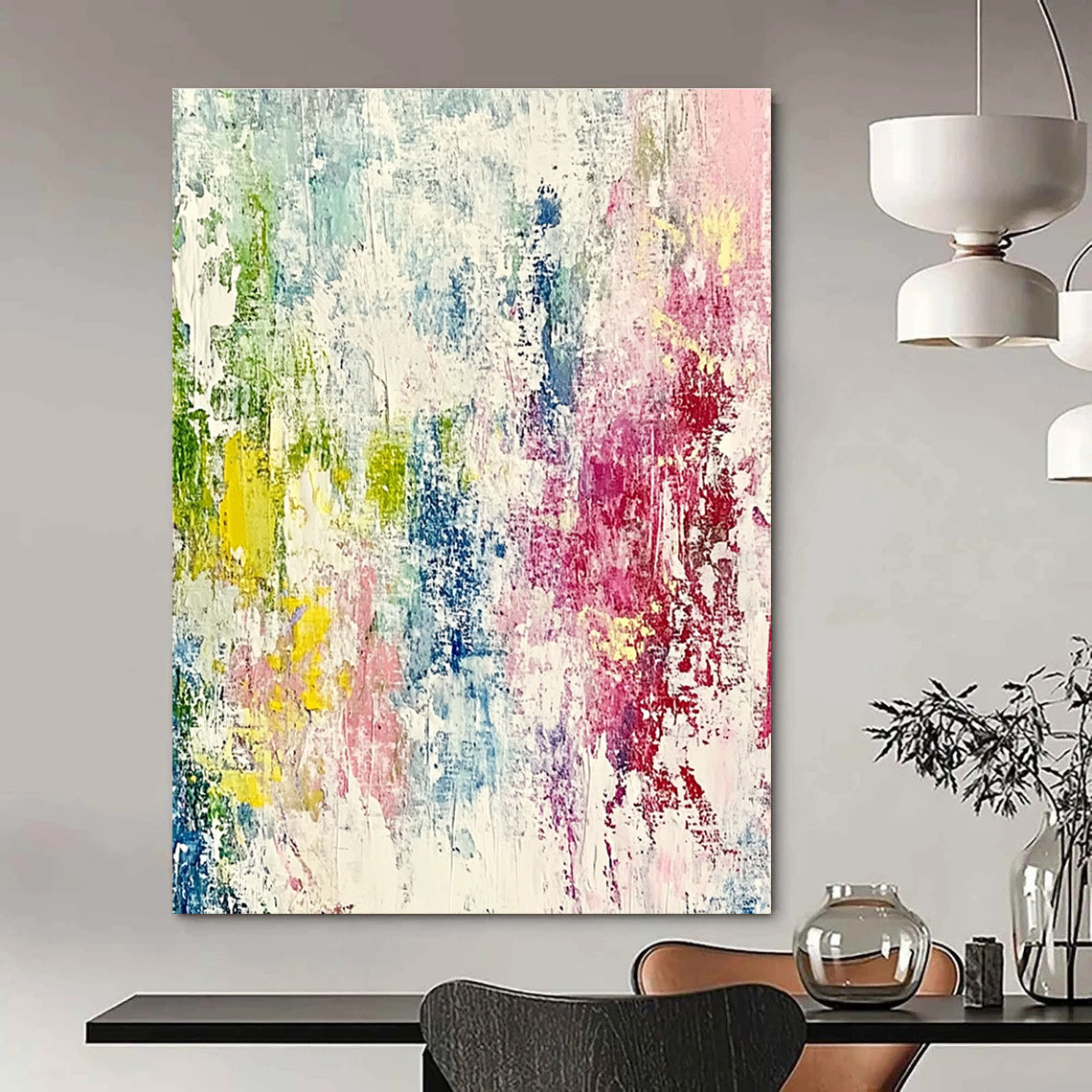 Colorful Textured Abstract for Bohemian - Style Living Room & Creative Café STSC581