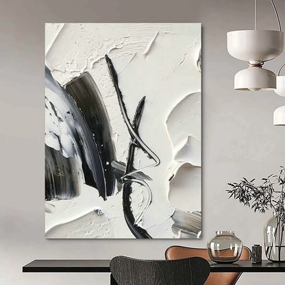 Monochrome Textured Abstract for Industrial Loft Office & Avant - Garde Café DLZ1571