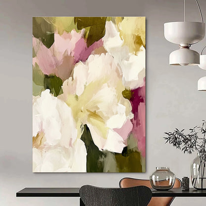 Delicate White - Pink Flower Art for Bridal Suite & Tea Room STSC055