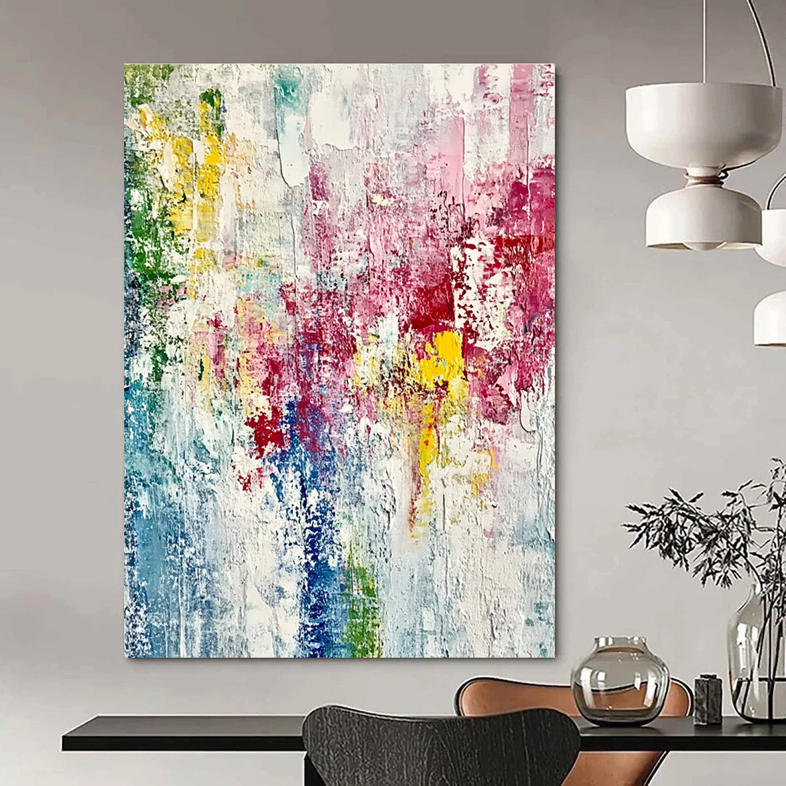 Colorful Textured Abstract Art for Bedroom & Creative Lounge STSC721