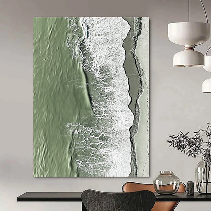 Aerial Green Beach Waves for Coastal Home Office & Beachfront Resort STSC1158