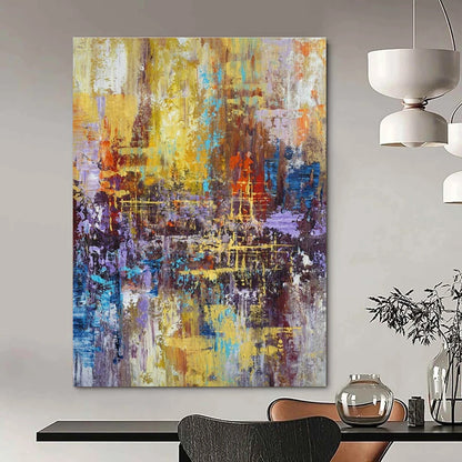 Colorful Urban Abstract Art for City Loft & Contemporary Art Gallery DLZ1806