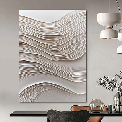 White Wavy Textures for Minimalist Bedroom & Contemporary Art Exhibition STSC965