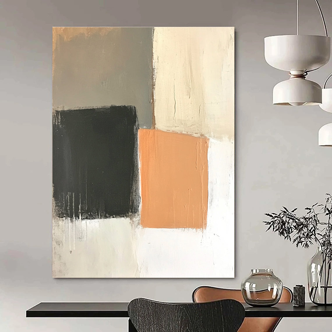 Geometric Color Block Abstract for Mid - Century Modern Home & Creative Studio STSC654