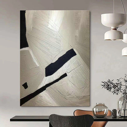 Black - White Textured Abstract Art for Industrial Loft & Art Studio DLZ1248