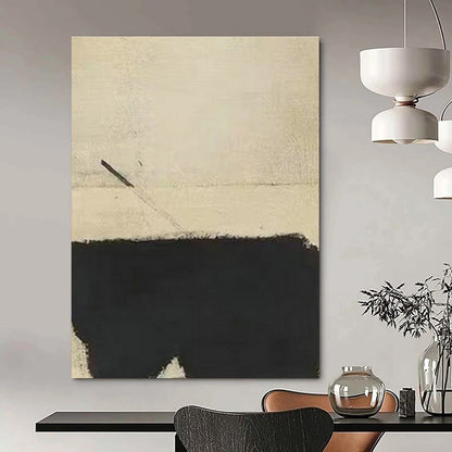 Beige - Black Minimalist Art for Industrial Loft & Art - Loving Home Office DLZ2074
