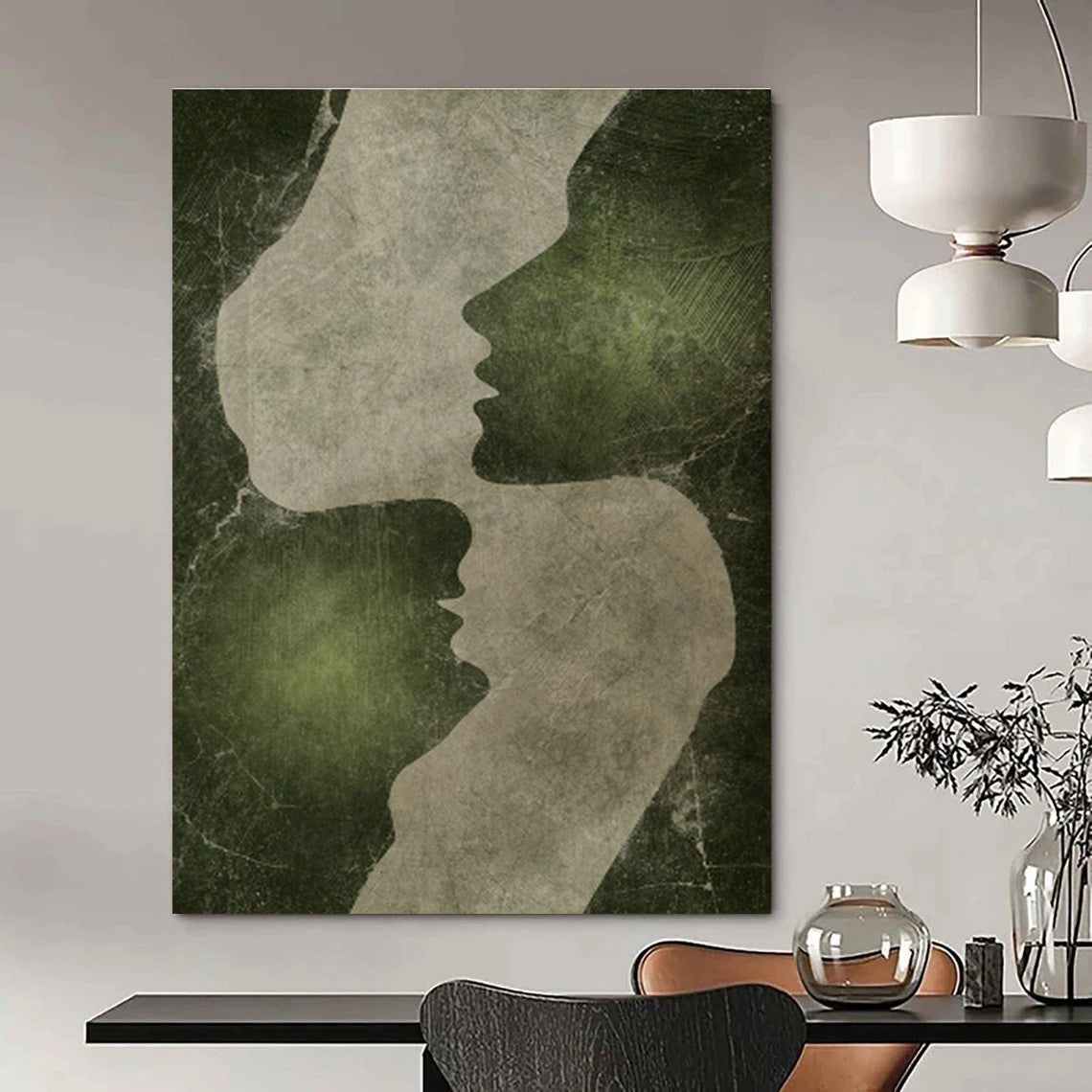 Abstract Faces Art for Contemporary Living Room & Art - Lovers’ Den DLZ1375