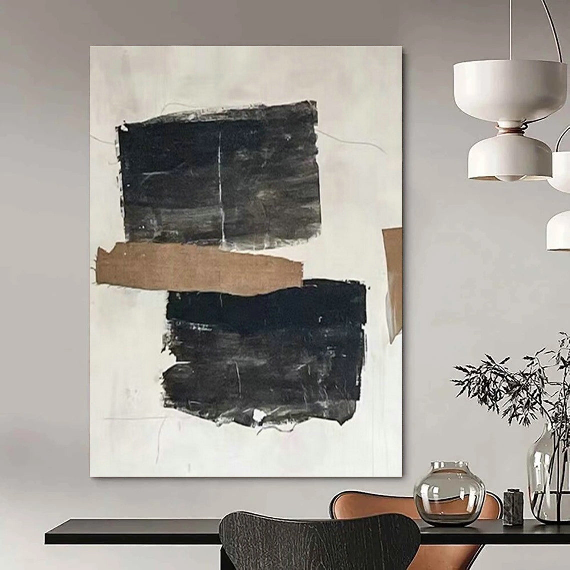 Collage - Style Abstract Art for Industrial Loft & Creative Studio DLZ2052