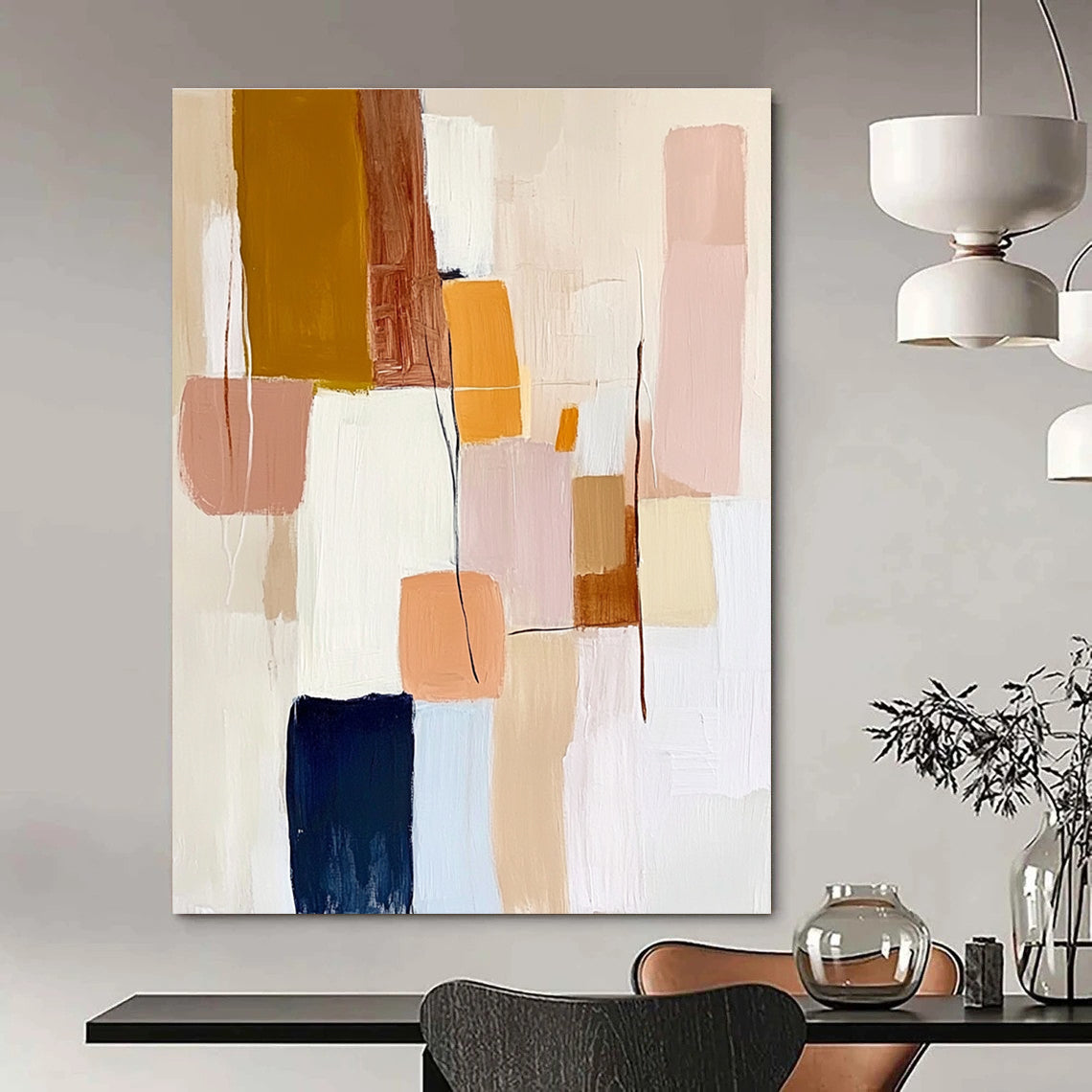 Pastel Color Block Abstract for Feminine - Inspired Boutique & Cozy Café STSC755