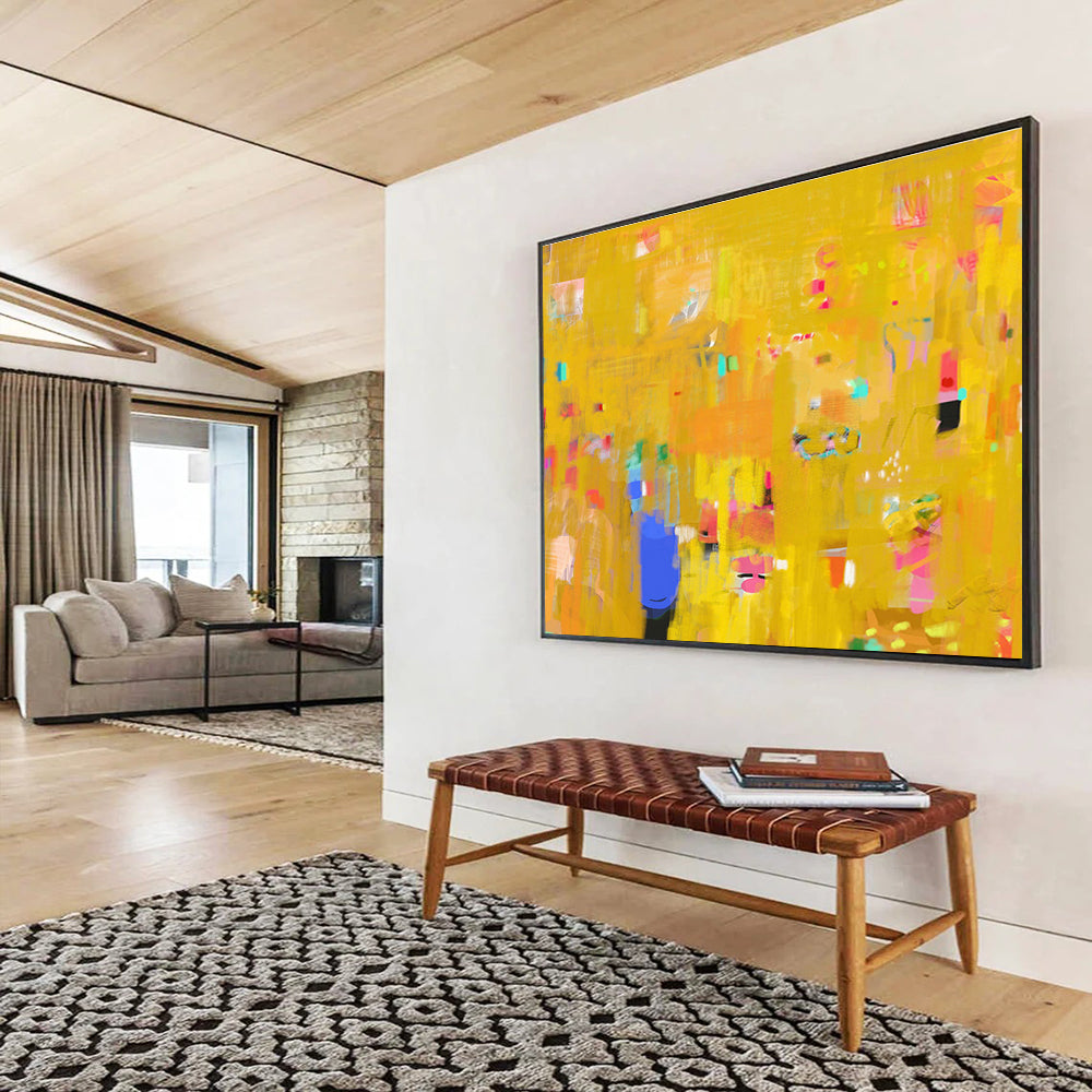 Yellow - Tone Vibrant Abstract Art for Lively Playrooms DLZ2422