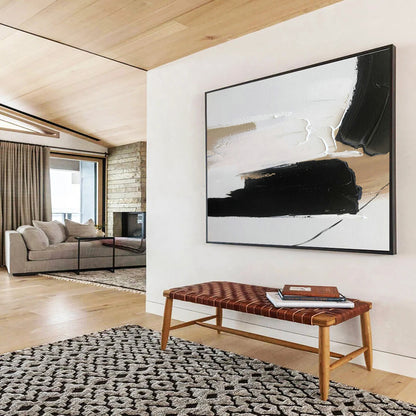 Beige - White - Black Abstract Art for Home Office Creative Focus DLZ2699