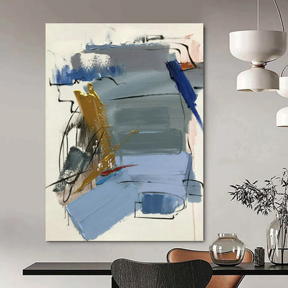 Colorful Abstract Art for Urban Art Café & Trendy Restaurant Dining Room DLZ1686
