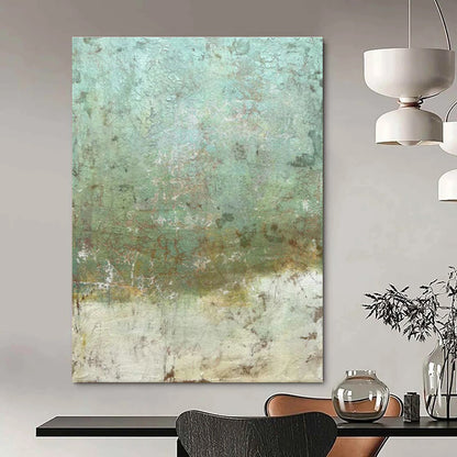 Textured Teal and Brown Art for Bohemian Café & Eclectic Living Room DLZ2212