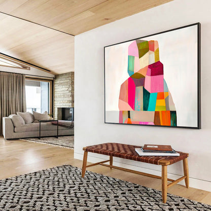 Colorful Cubist Figure Art for Creative Lounge & Art School Display SC354