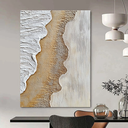Textured Waves in Neutral Tones for Minimalist Home Office & Art Gallery Café STSC947