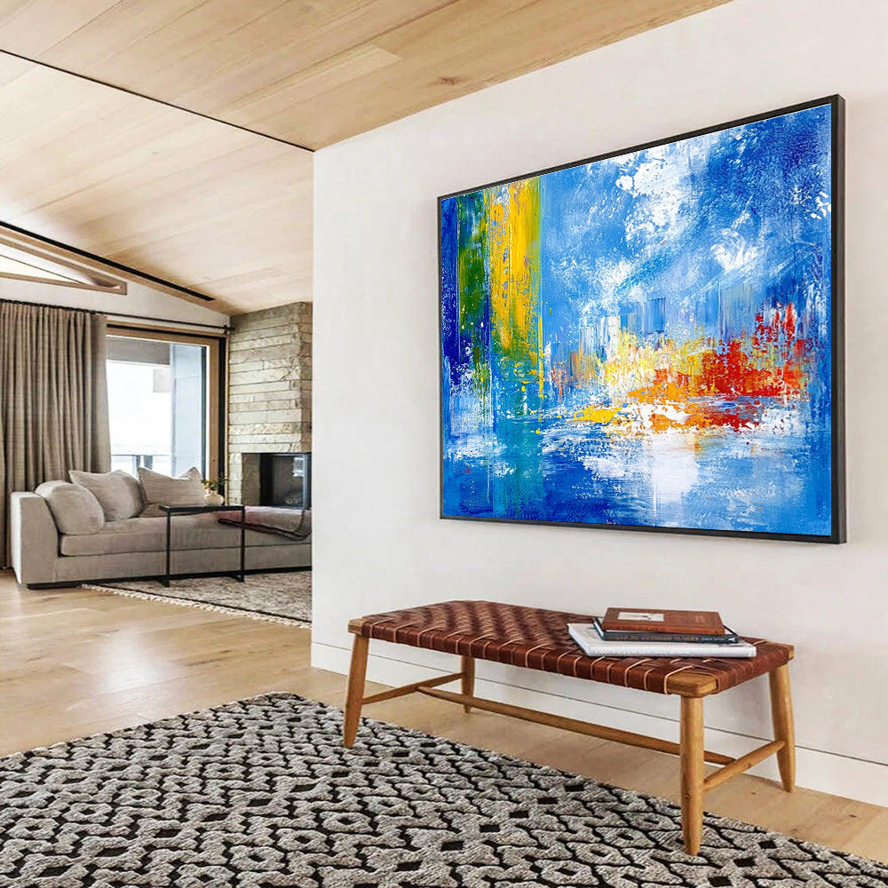 Colorful City Abstract for Downtown Apartment & Art - Loving Workplace SC028