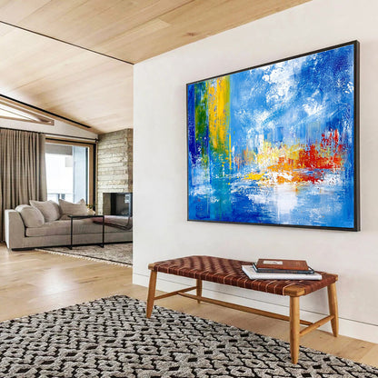 Colorful City Abstract for Downtown Apartment & Art - Loving Workplace SC028