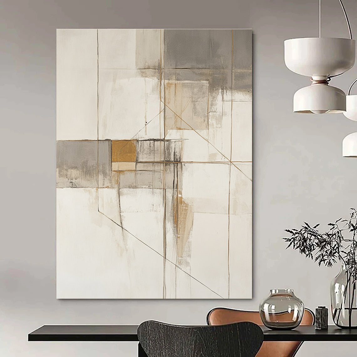 Minimalist Geometric Abstract for Modern Office & Scandinavian Home STSC620