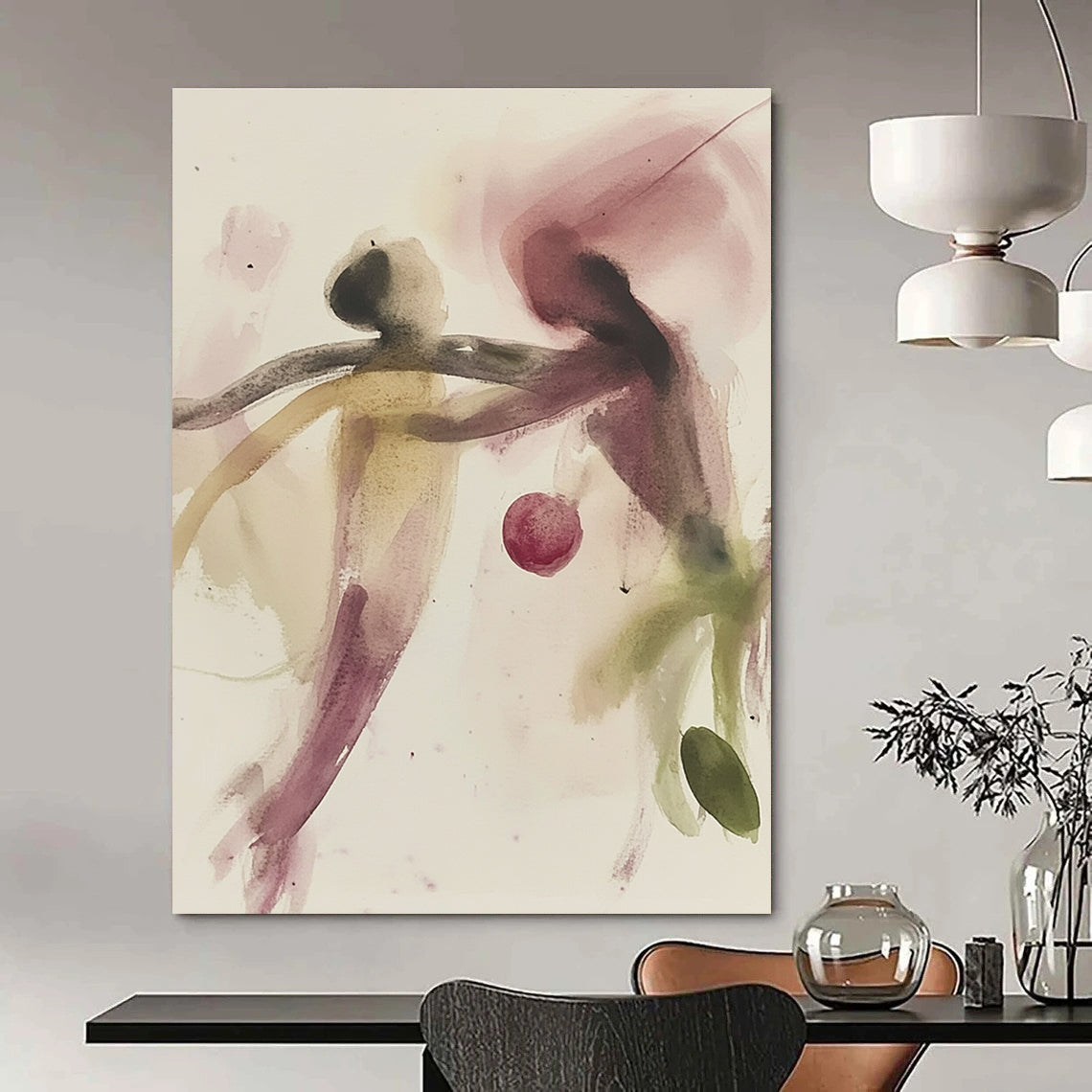 Abstract Watercolor Figures for Artistic Living Room & Creative Studio STSC1191