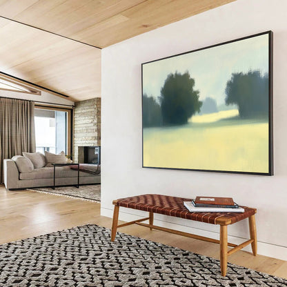 Foggy Field with Trees Art for Nature - Lover’s Bedroom & Rustic - Style Café SC498