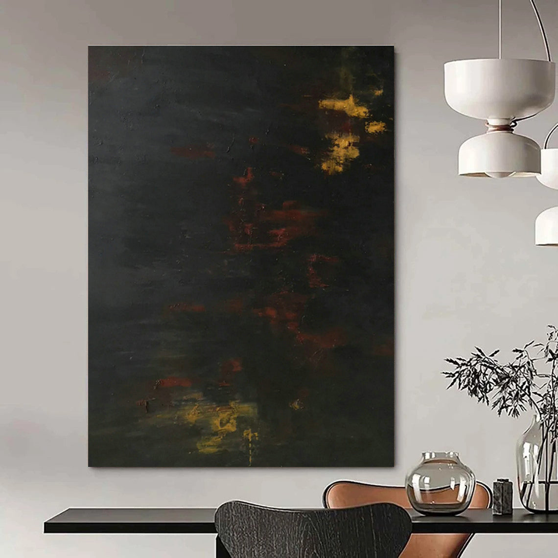 Dark Night Color Abstract Art for Living Room & Bedroom DLZ0544