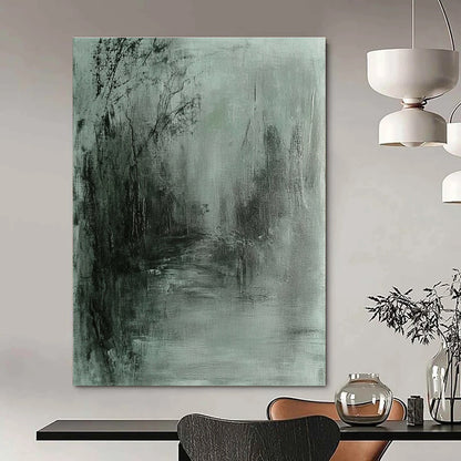 Monochrome Forest Abstract for Nature - Themed Café & Serene Bedroom STSC419