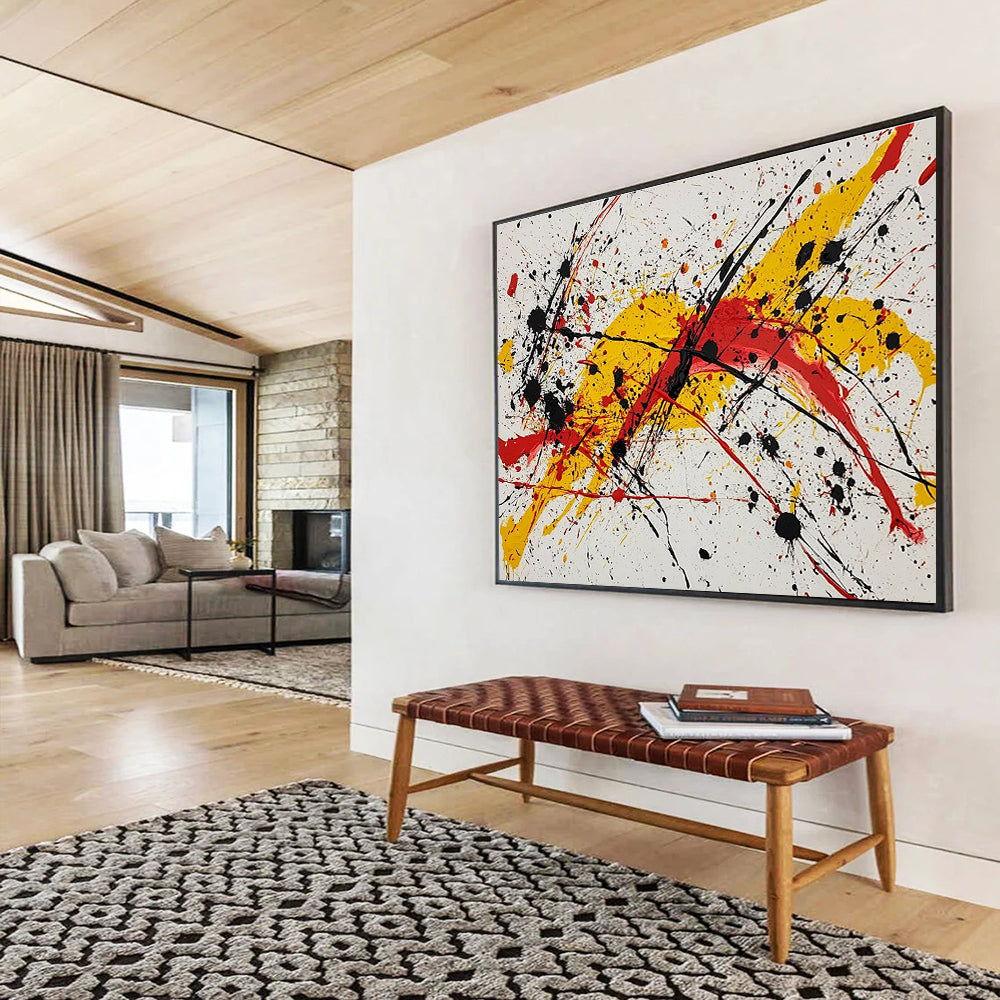 Energetic Splatter Art for Modern Studio & Art Gallery SC570