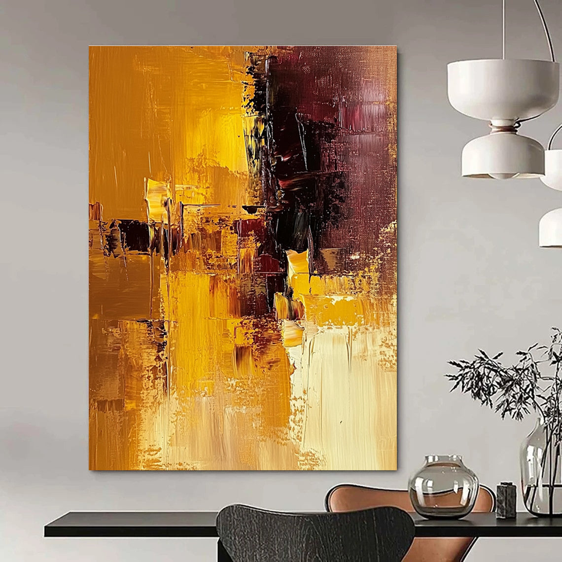 Warm Abstract Geometric Mix for Cozy Living Room & Creative Studio STSC603