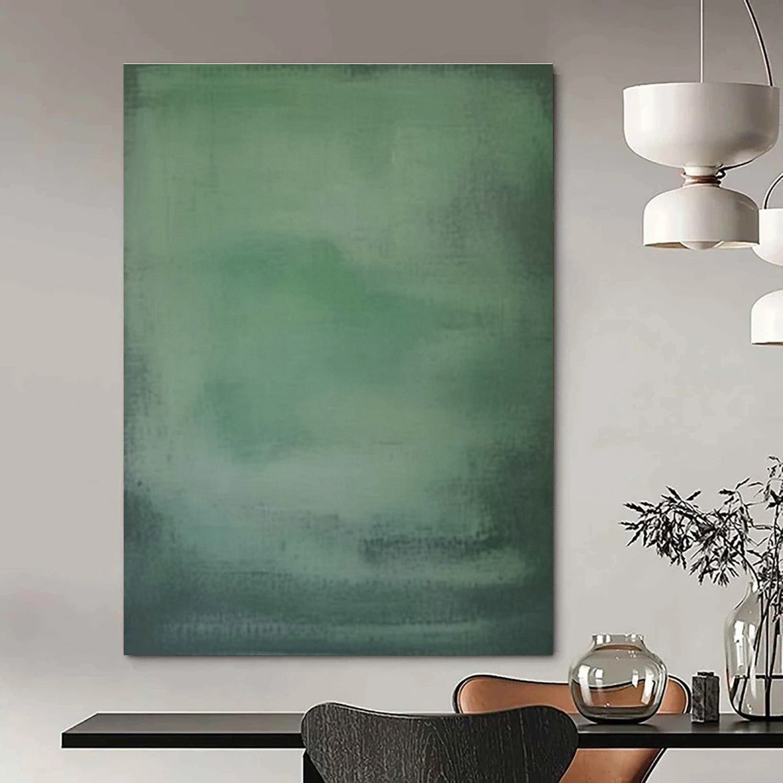 Green Gradient Abstract for Eco - Friendly Yoga Studio & Botanical Home Bedroom DLZ0896