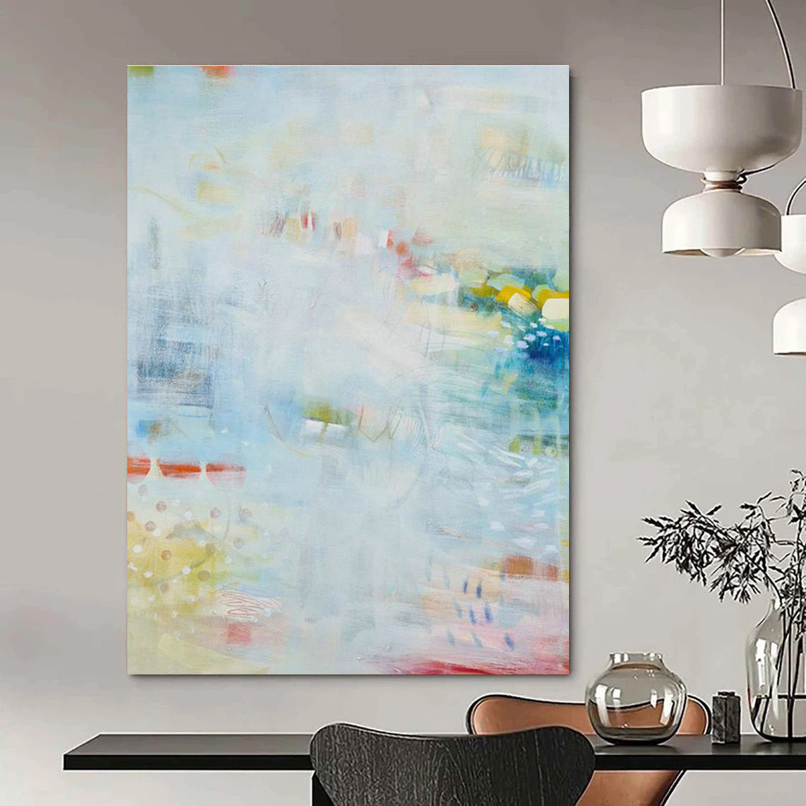 Light - Color Abstract Art for Coastal Home Living Rooms DLZ0170