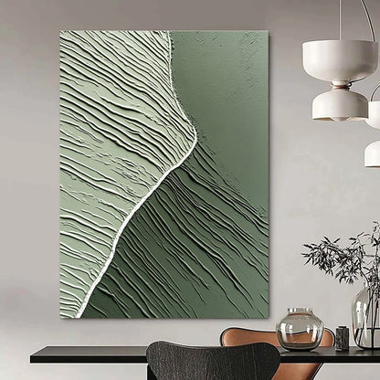 Textured Green Waves for Nature - Inspired Spa & Modern Eco - Friendly Home STSC962
