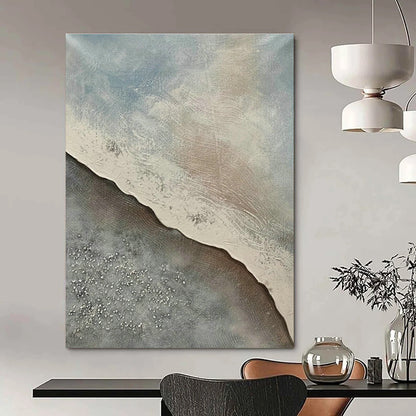 Beach - Textured Abstract Art for Living Room & Sunroom DLZ0502