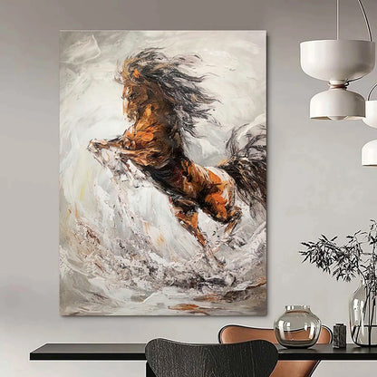Rearing Horse Dynamic Art for Equestrian Club Lounge & Bold Home Office DLZ2131