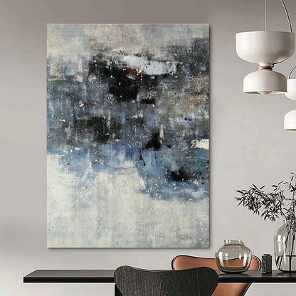 Blue - Grey Abstract Art for Living Room & Bedroom DLZ0549