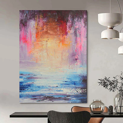Pink - Purple - Orange Abstract Art for Beach Resort Spa Waiting Rooms DLZ0027