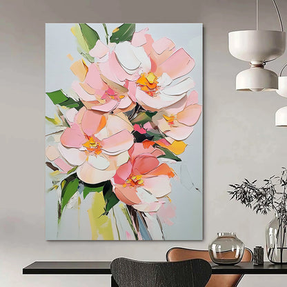 Pink Flower Bouquet 1 Art for Floral - Themed Hotel Lobby & Elegant Home Dining Room STSC1412