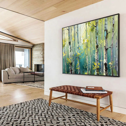 Lush Birch Forest Landscape Art for Nature - Loving Bedroom Retreat DLZ3054