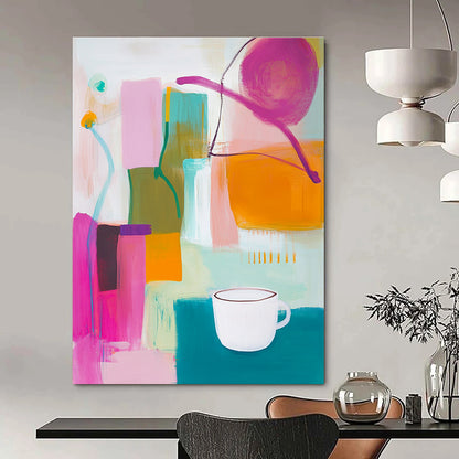Abstract Still Life with Cup for Cozy Kitchen & Art - Filled Café STSC787