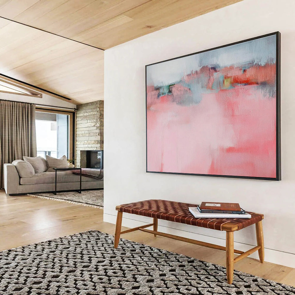 Pink - Tone Abstract Ambiance Art for Cozy Girls’ Lounge DLZ2871