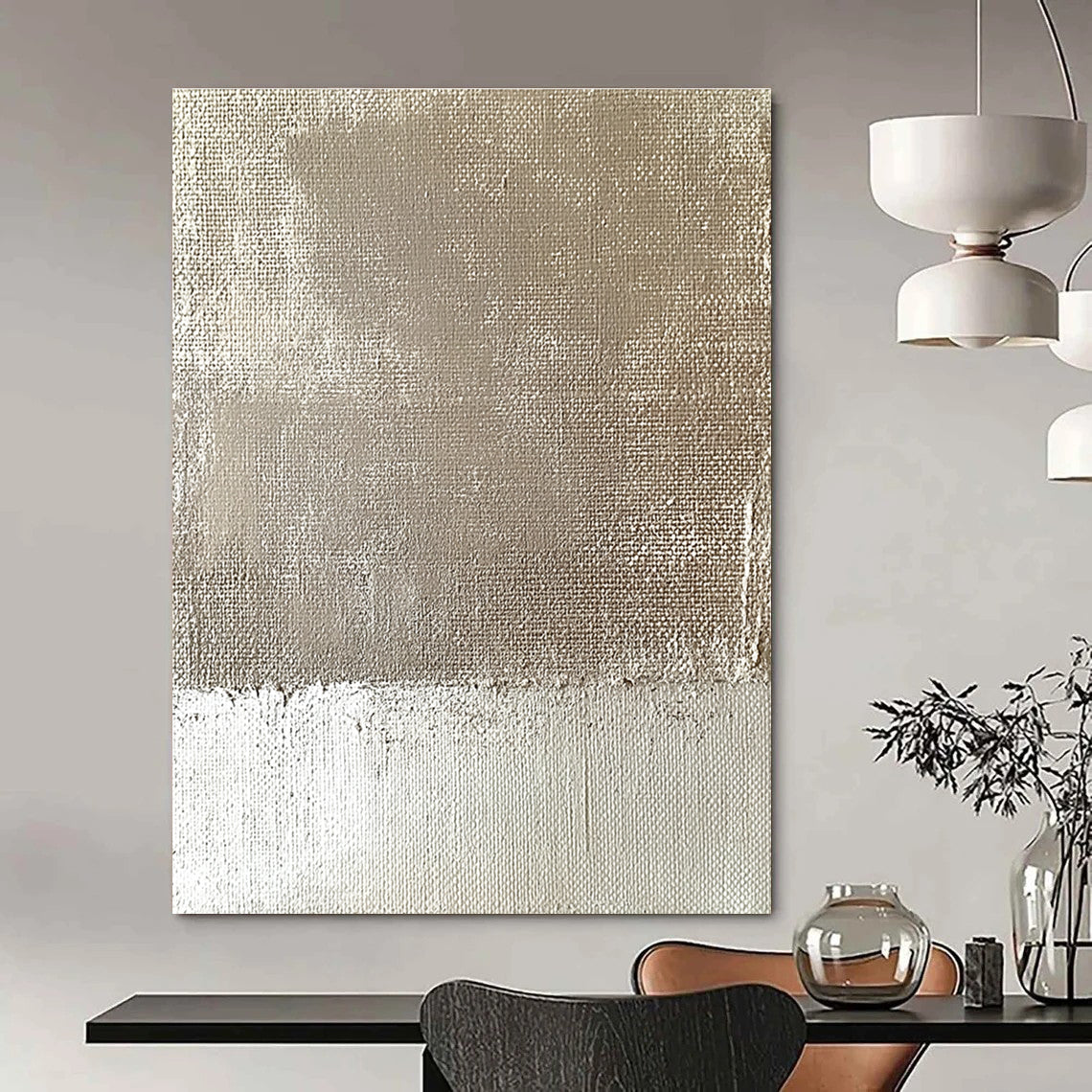 Textured Neutral Abstract for Modern Bedroom & Serene Meditation Space STSC565
