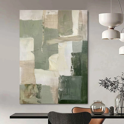 Gray - White Abstract Blocks Art for Minimalist Hotel Lobby & Art - Inspired Home Office DLZ0709