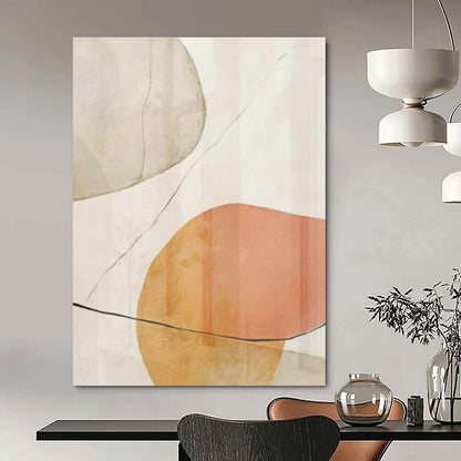 Pink - Orange Geometric Abstract Art for Feminine Boutique & Creative Studio DLZ1958