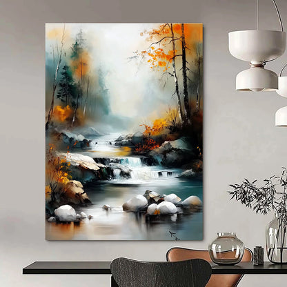 Autumn River Landscape for Nature - Themed Hotel & Cozy Cabin STSC1165