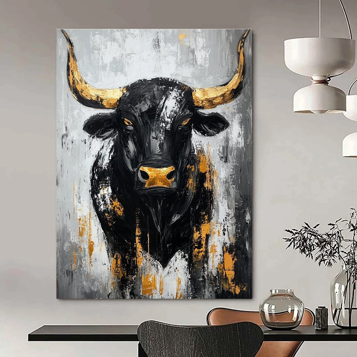Powerful Animal Art for Steakhouse & Luxury Man Cave STSC027